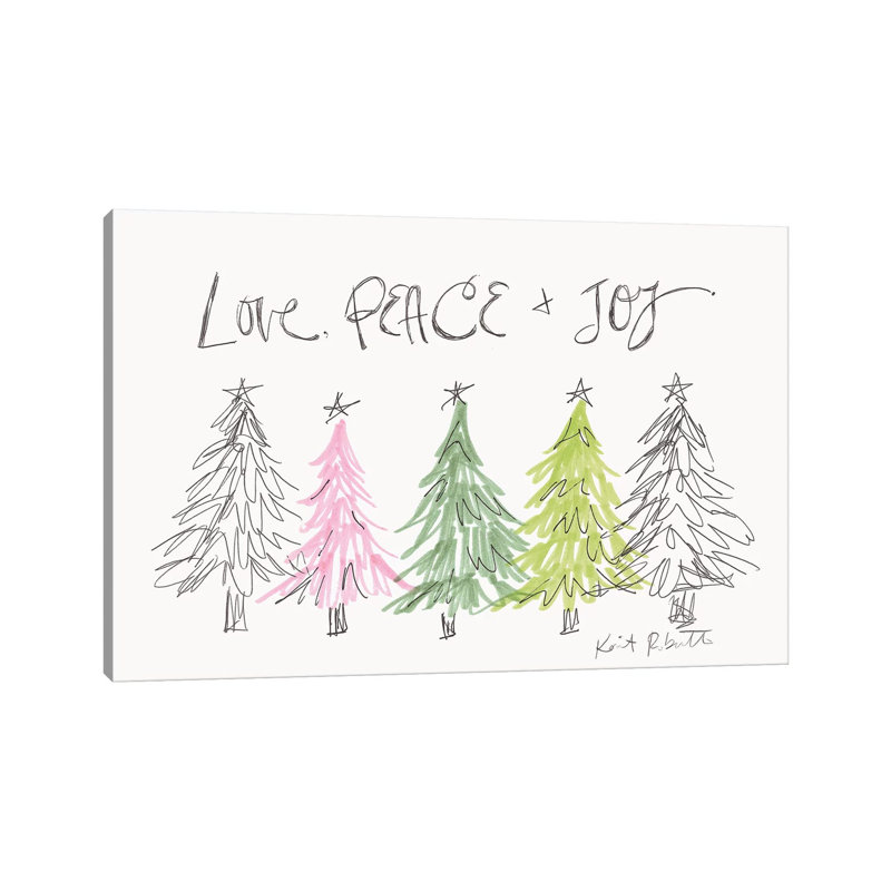 Love, Peace & Joy by Kait Roberts - Wrapped Canvas Gallery-Wrapped Canvas Giclée, 66.04cm H x 101.6cm W