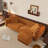 97.7" Pull-Out Sofa Bed, Velvet Convertible Sleeper Couch Bed Chesterfield Sofa With 2 Pillows and Removable Ottoman-1585577035