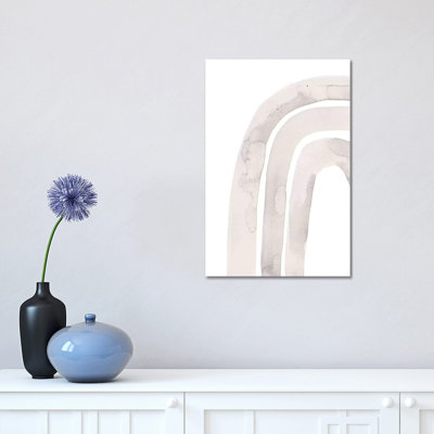 Grey Abstract Rainbow by Whales Way - Painting on Canvas