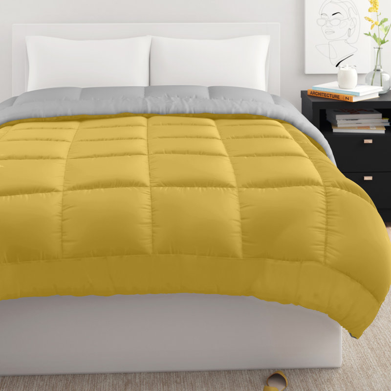 All Seasons Down Alternative Single Reversible Comforter, Wine/Tan, Full/Queen Comforter