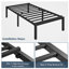 Metal Platform Bed with Heavy Duty Steel Slat Support-556581405