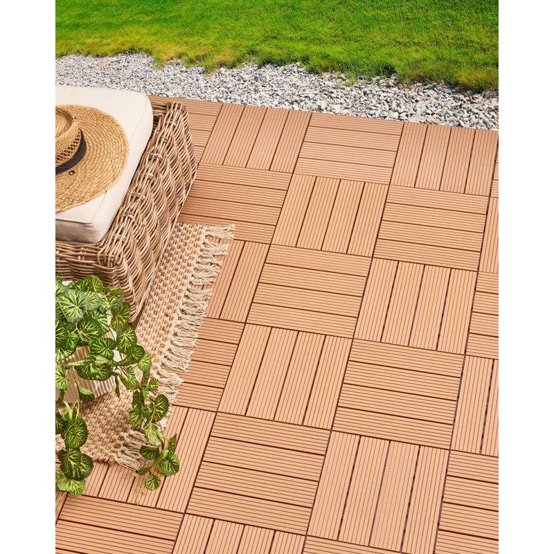 Outdoor Flooring ATELETA Wood-Plastic Composite (WPC), Light Brown