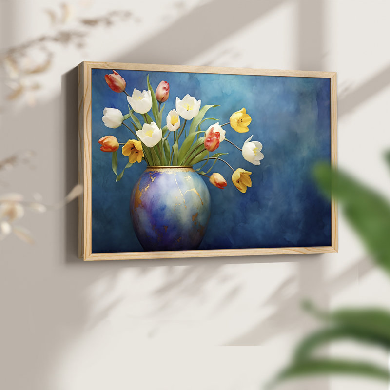 Floral Series-XCVI -Framed Print - Restickable, Naturel, H 11 po x l 14 po