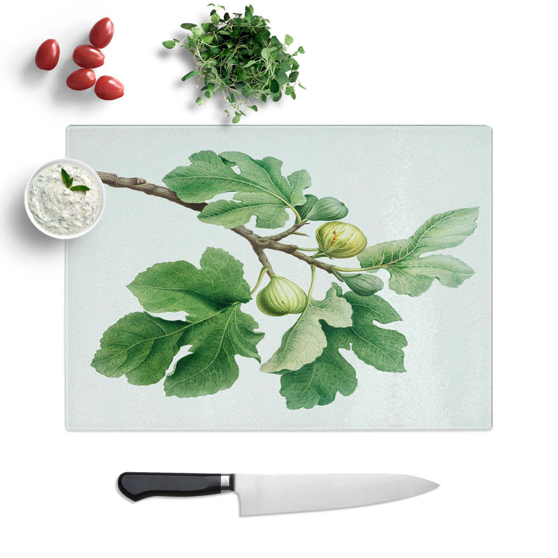 Tempered Glass The Common Fig Tree by Giorgio Gallesio Chopping Board, 28.5 cm W x 20 cm L