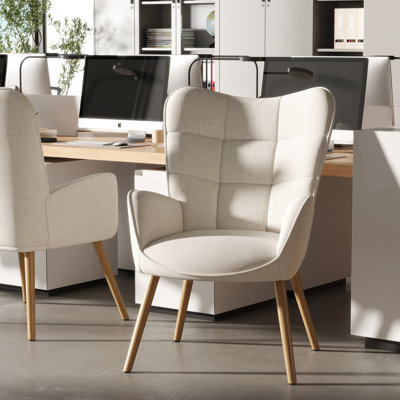 Modern Wingback Office Chair Conference Room Side Chair for Home Office Workspaces