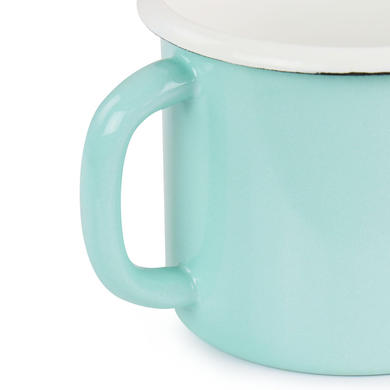 Martha Stewart Enamel On Steel Measuring Cup In Turquoise, 5" H x 6" W x 8" D