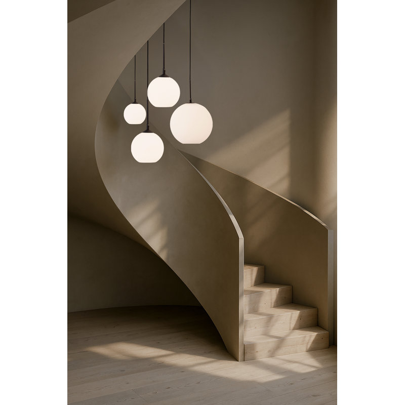 Capo 1 - Light Black Sphere Pendant, 29.4cm H x 30cm W x 30cm D