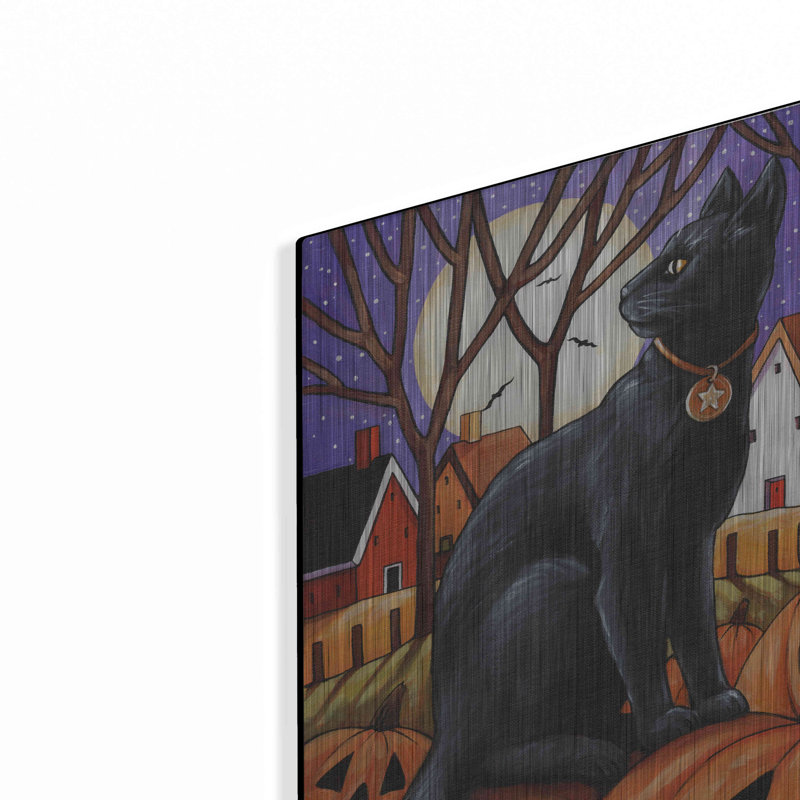 «Moon Cat Pumpkins» par Cathy Horvath, H 16 po x l 12 po