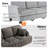 84'' Corduroy Upholstered 3-Seater Sofa Set of 2-230016806