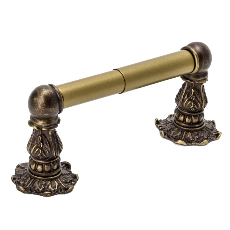 Poteau en tissu d'acanthe de style Renaissance, Laiton antique