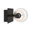 Meuble-lavabo, 26 po, noir mat, verre transparent-823071356