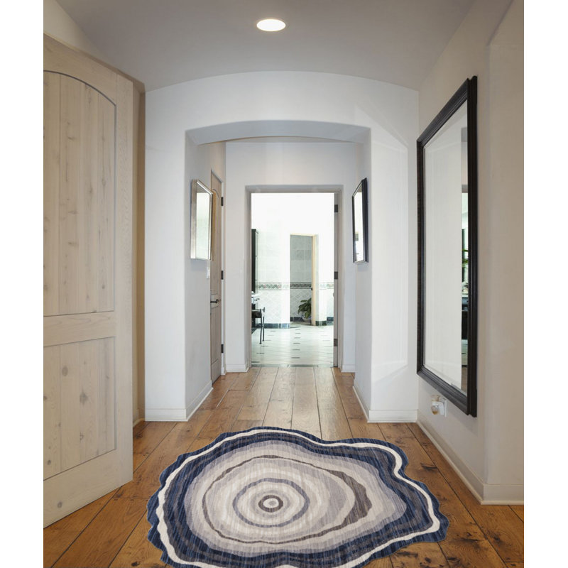 Tapis en polyester tissé à la machine Novelty, Nouveauté 6 pi 5 po x 6 pi 5 po
