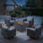 Kreda 4 - Person Outdoor Seating Group With 41" Fire Pit With Swivel Glide Chair And Cushions-1279968678