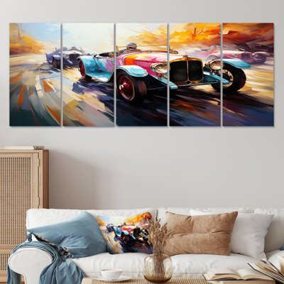 «Blue Race», art mural bleu et jaune