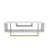 Modern TV Stand with Gold and White Finish, 47.2 x 13.9 x 15.8 inches | 100% Melamine Coated Particle Board, Thickness: 0.7 inches | Stylish, Durable Design for Living Room & Entertainment Spaces, Glam Decor-68748321