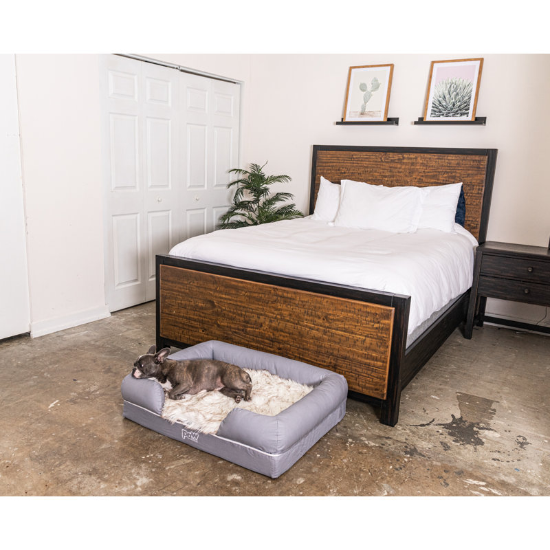 PupLounge Memory Foam Bolster Bed & Topper, Medium (28" W x 4" D x 36" H)