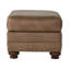 Similicuir avec accents bronze - gingembre brun moyen, pattes en bois, motif rectangulaire uni, sans dossier, ornementation de style traditionnel américain avec clous décoratifs antiques, revêtement marron, pattes, rectangulaire.