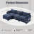 Oversized Modular Sectional Sofa with Movable Ottoman-1734564880