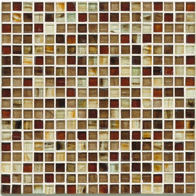 Fusion 1" x 1" Glass Grid Mosaic Tile Wall Tile