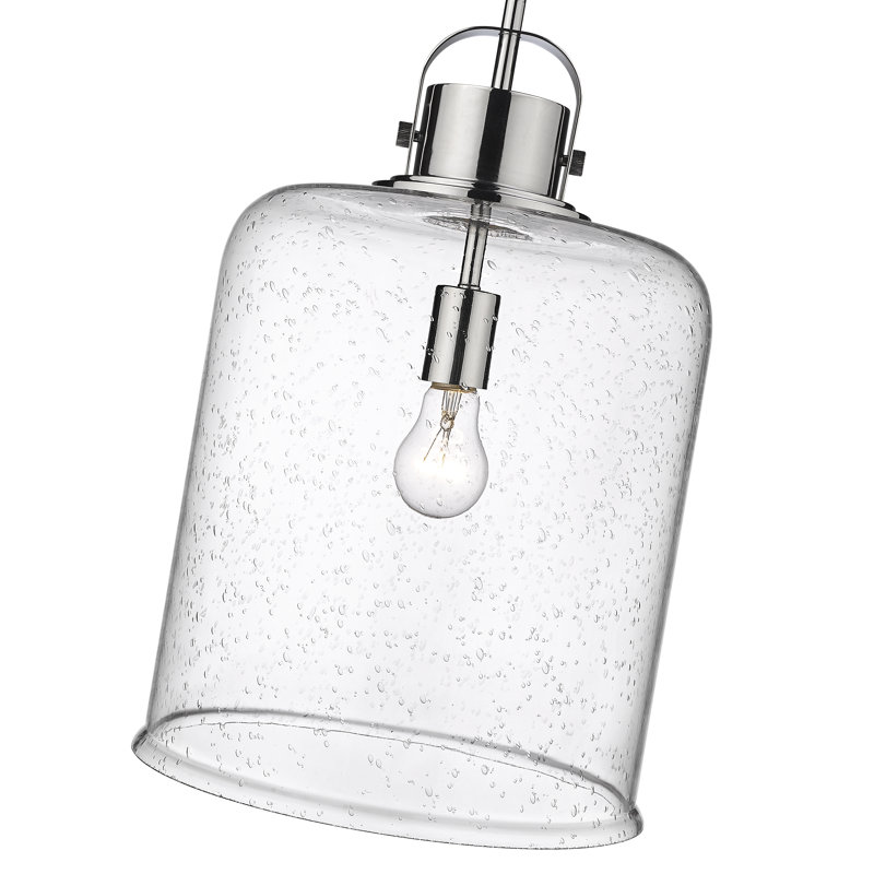 Luminaire suspendu 1 lumière Tyringham, H 99,25 po x l 12 po x P 12 po, Chrome