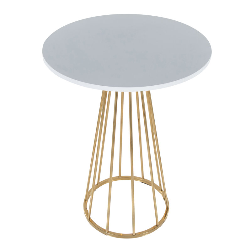 Table de comptoir Canary Cosmo, Doré, Blanc / Blanc, 36"