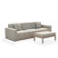 Ensemble de patio modulaire moderne Tomczyk 4 pièces, 2 fauteuils + chaise sans accoudoirs + table basse, tissu résistant aux intempéries et aux UV, aucun assemblage requis-2074630232-2074630236
