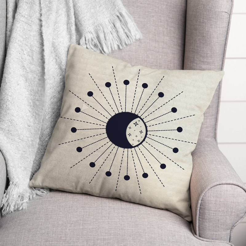  Housse et insert de coussin carré Shining Moon Phase 2, 16 po x 16 po