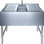Évier sous-bar en acier inoxydable avec égouttoirs doubles et robinet, 91,4 cm (L) x 48,3 cm (P)