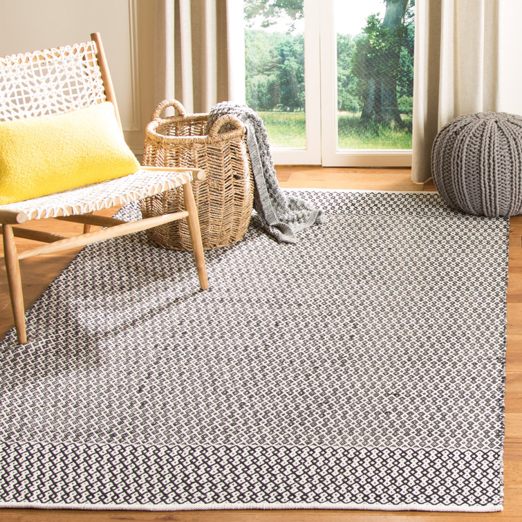Haqeem Hand Woven Cotton Geometric Rug