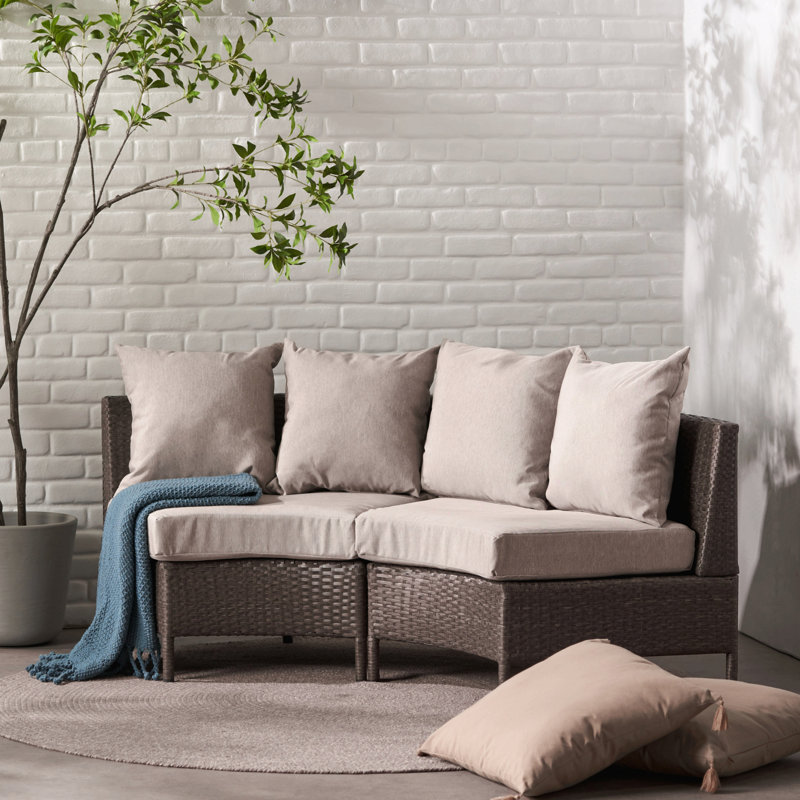 Pt Limon Single Sofa, Beige Cushion/Brown Frame