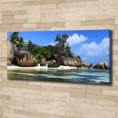 Seychelles Panorama - No Frame Print on Canvas