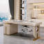 70.87" White Rectangular Manufactured Wood with 6 drawers desk-109026053