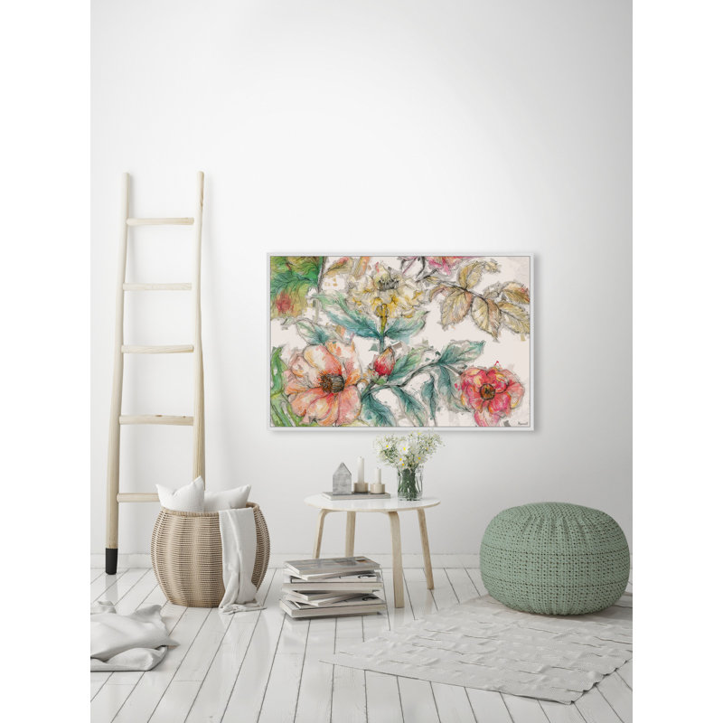 «Be a Flower», reproduction encadrée sur toile, H 12 po x l 18 po x P 1,5 po
