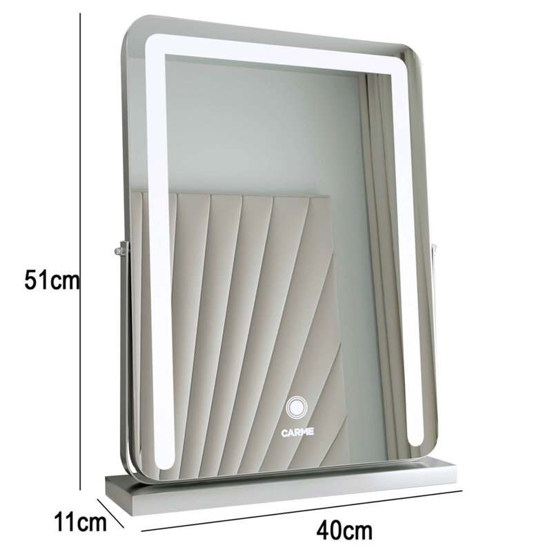 Mia Rectangle Mirror, Silver