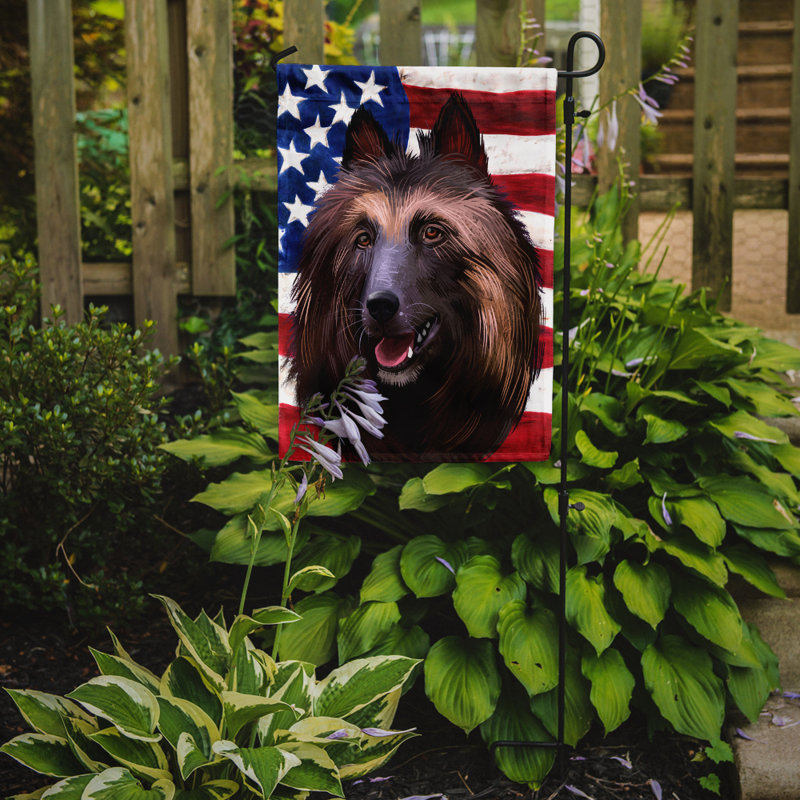 Polyester à 2 côtés 15 x 11 po drapeau de jardin, Tervuren belge