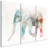 Painted Elephant - 3 Piece Wrapped Canvas Print Set-1851133172