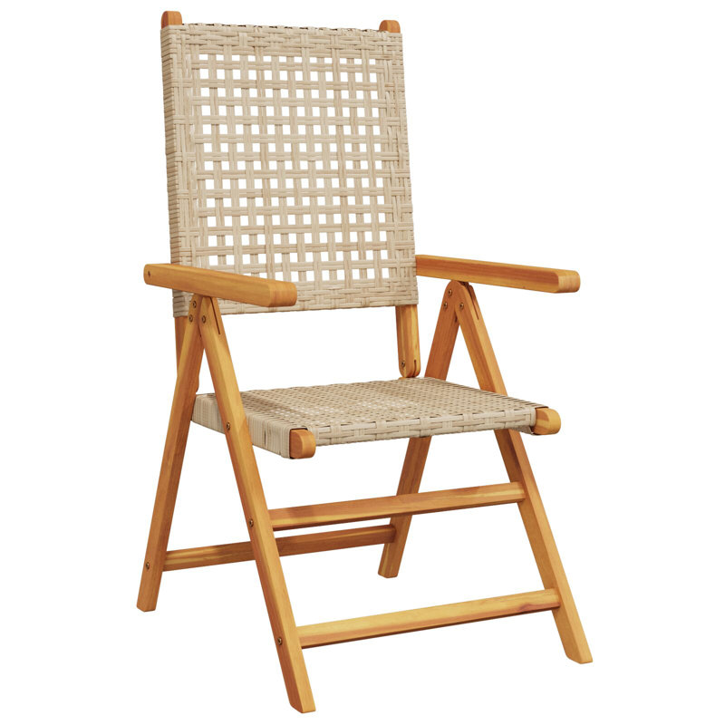 Ensemble repas 5 pièces vidaXL, Beige/brun, 4