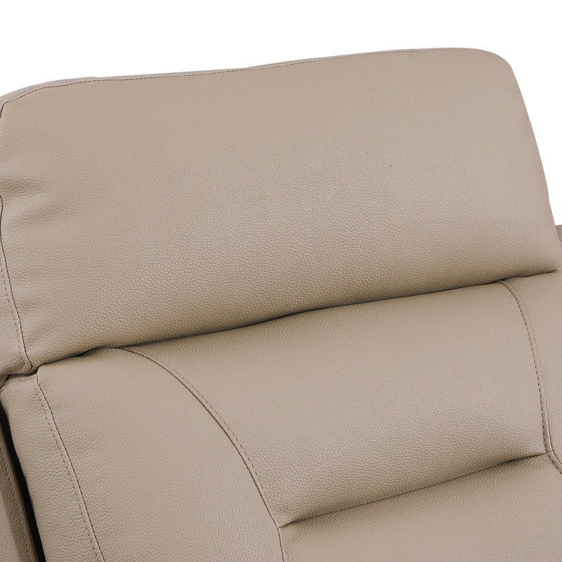 Fauteuil inclinable moderne rembourré en cuir, Beige
