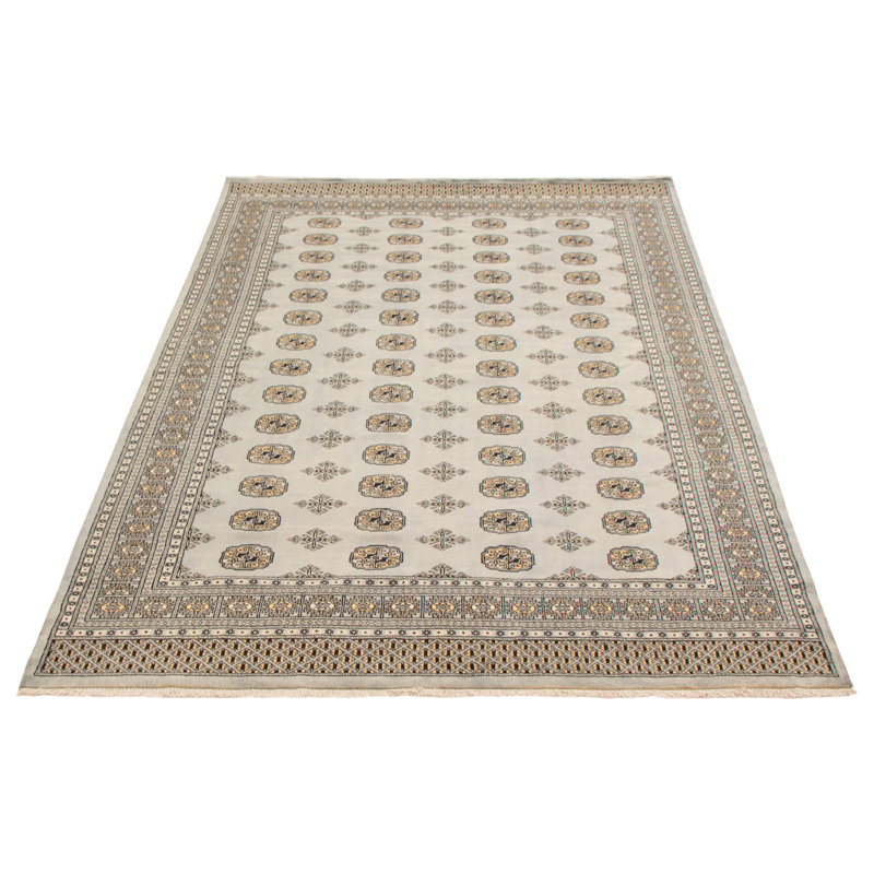 Tapis gris 6 pi 8 po x 9 pi 10 po Finha Peshawar Bokhara