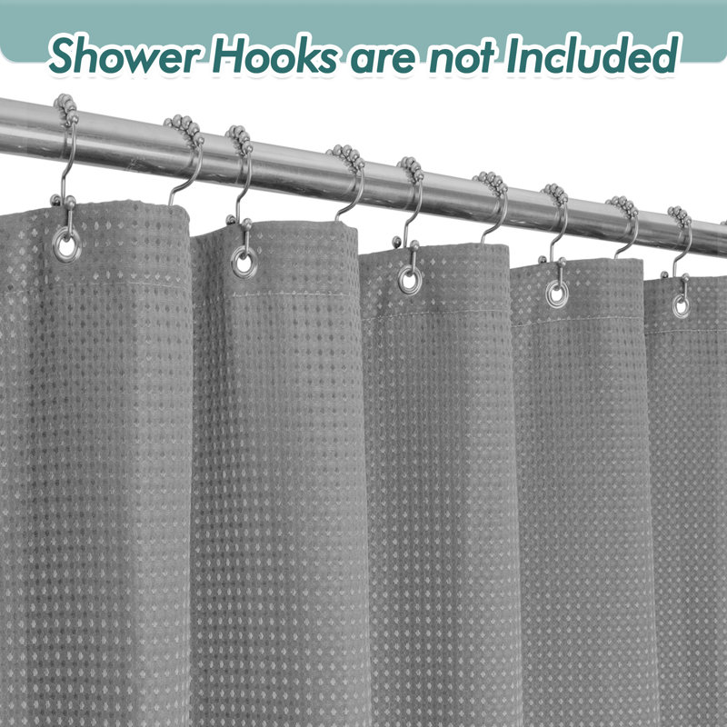Rideau de douche Hotel Luxury, H 72 po x l 71 po, Gris graphite