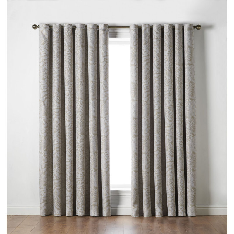 Iniguez Room Darkening Curtain Pair, 229cm W x 229cm L, Cream