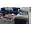 Causeuse convertible rembourrée avec rangement en microfibre