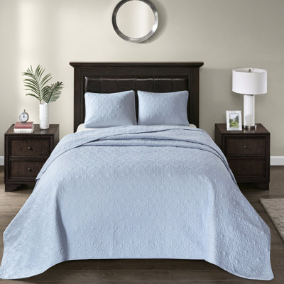 Couvre-lit réversible très grand bleu - matelassé pour un look élégant