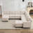 Lyles 107.3" Sectional Sofa With Armrest Black Legs And Moveable Ottoman Seater For 9-109867533