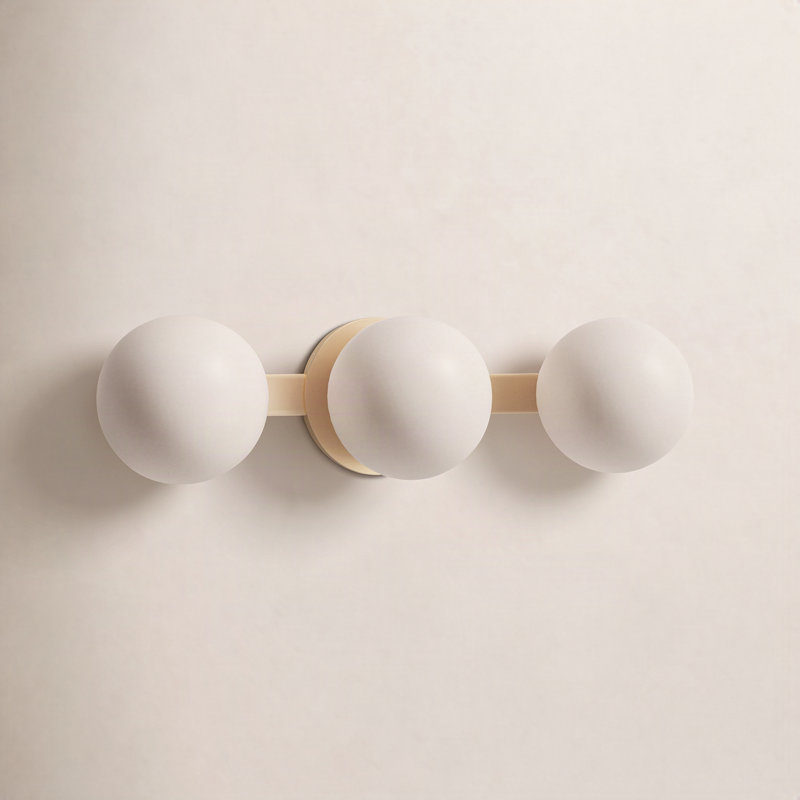 Samson 3 - Light LED Vanity Light, Aged Brass