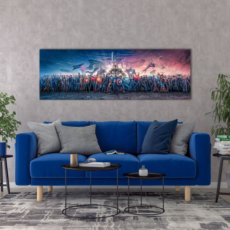 " Marvel Avengers " by THE Studio, Wrapped Canvas, 12" H x 36" W
