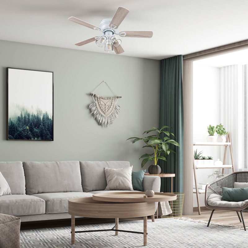 Briteny 42'' Ceiling Fan with Light Kit, White