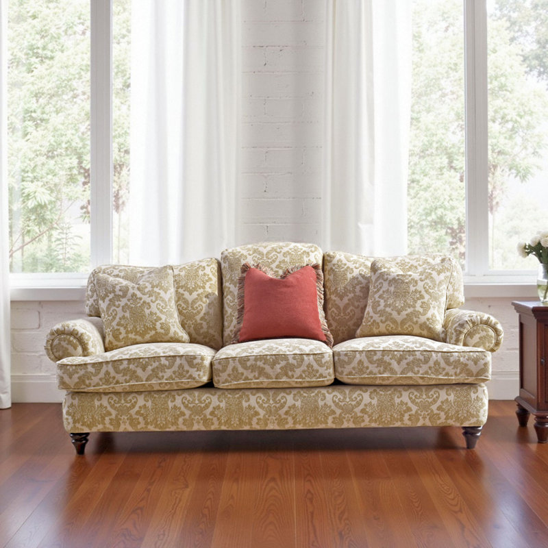 American Classic Solid Wood Three-seater Sofa