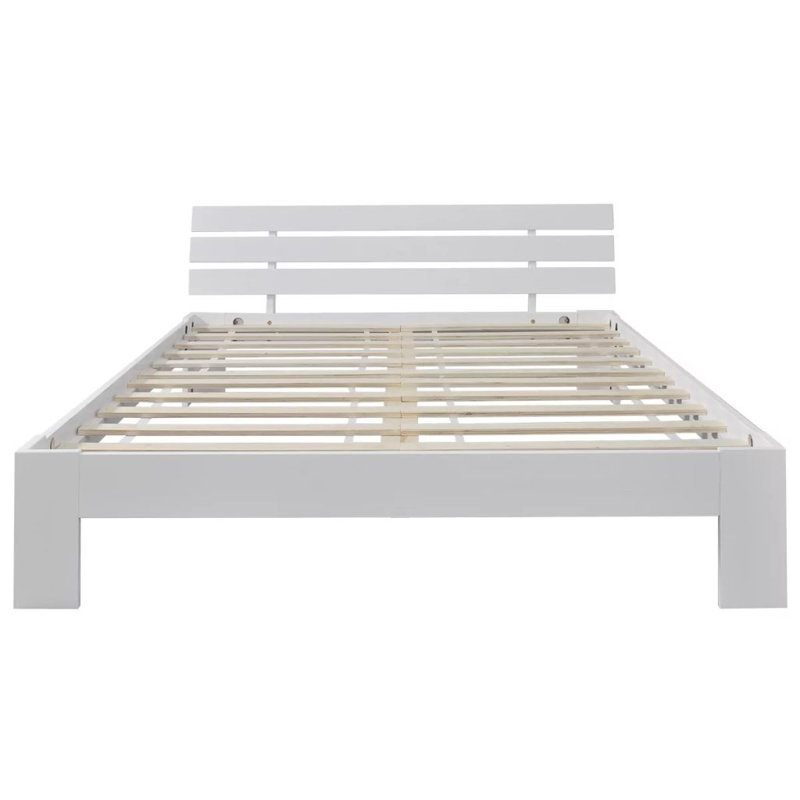 vidaXL Bed Frame Solid Pinewood, Super King (6'), White