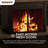 Sunjoy Outdoor Fireplace, Patio Wood Burning Steel Fireplace with Chimney, 2 Side Log Holders, Fireplace Tool and PVC Cover-109049184
